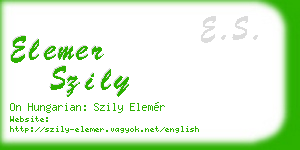 elemer szily business card